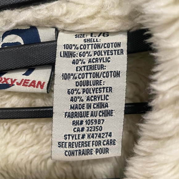 Vintage Roxy Jean Blue Velvet Jacket With Fur-Like Lining - Picture 4 of 8